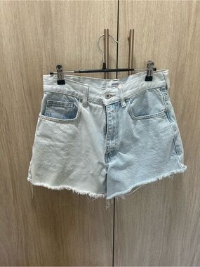 Cotton On Two-Tone Light Blue Denim Shorts